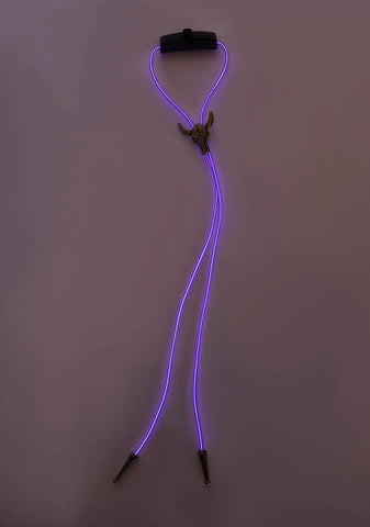 Purple Light Up Bolo Tie