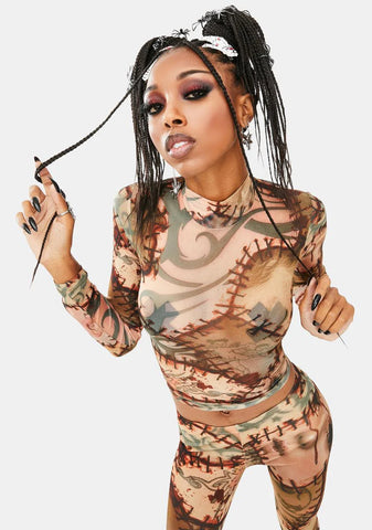 Under Your Skin Mesh Top