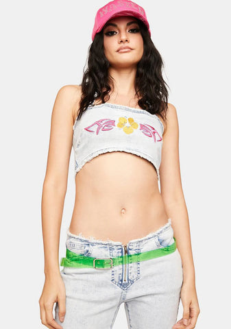 Lime Go Viral Clear Neon Belt