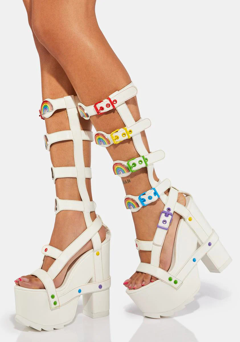 Rainbow Nightcall Hi Platform Heels