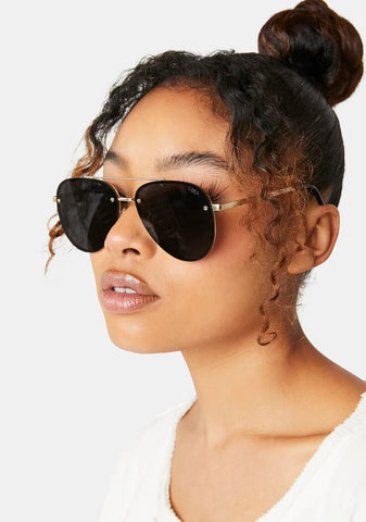 River Gold Brown Aviator Sunglasses