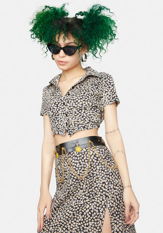 Luvs U Not Daisy Charm Chain Belt