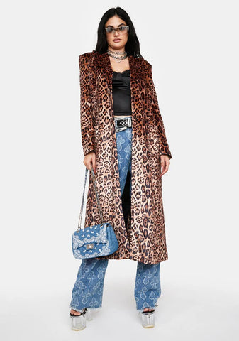 Never Changing Leopard Trench Coat
