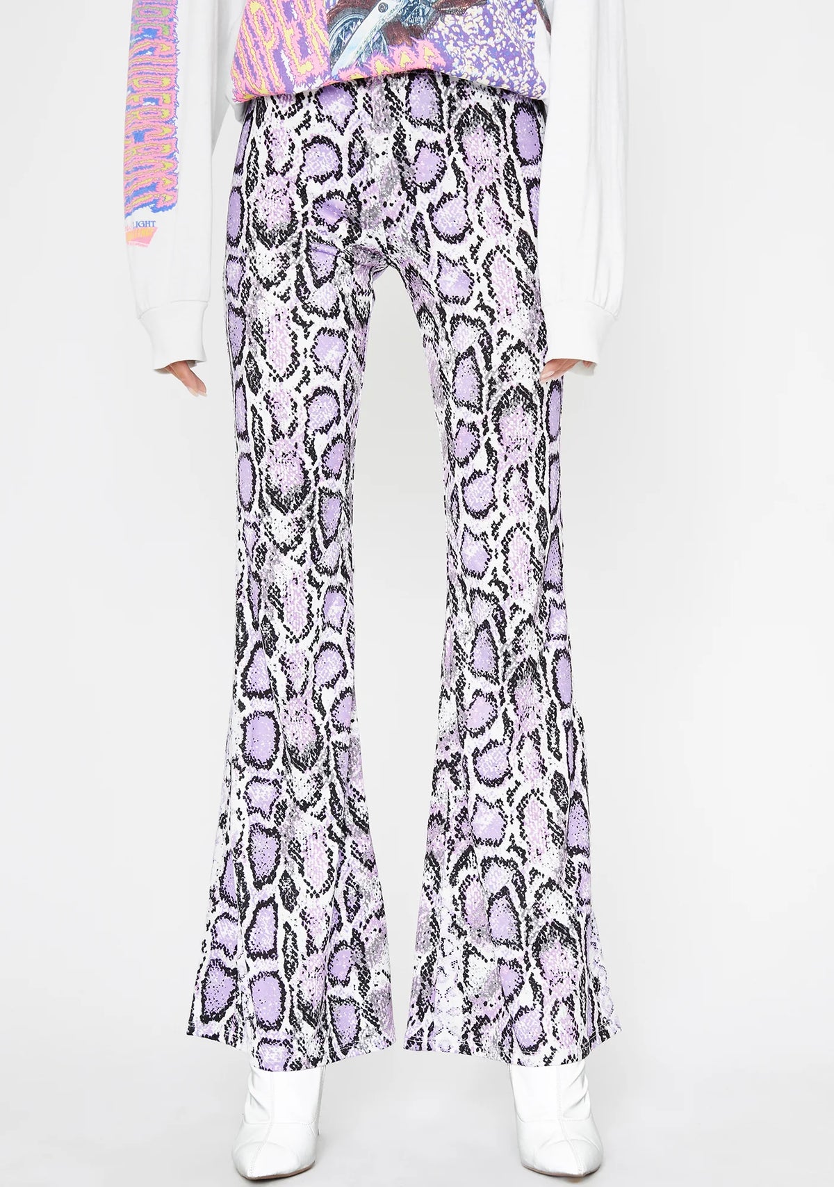 Grape Vile Riot Snake Skin Flares