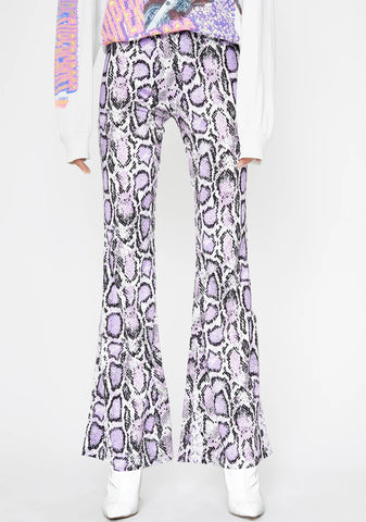 Grape Vile Riot Snake Skin Flares