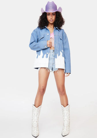 Light Up Flame Denim Jacket