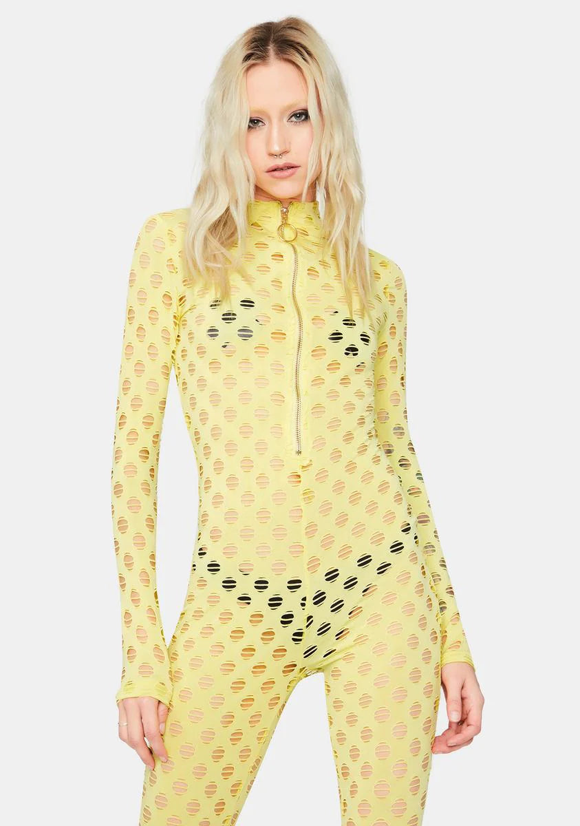 Electric Lavish Lush Fishnet Jumpsuit