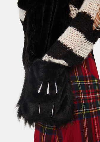 Beanie With Ears And Mitten Set