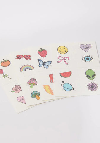 Retro Littles Temporary Tattoo Pack