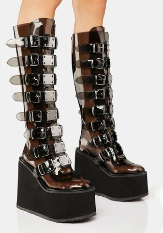 Swing-815C Platform Knee High Boots
