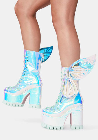 Wings To Fly Holographic Boots