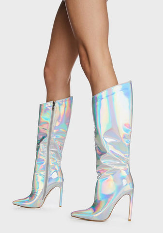 Silver Nova Stiletto Boots