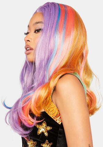 Tinsel Me Pretty Rainbow Wig