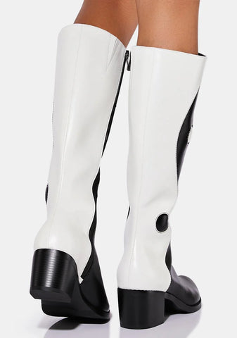 Balancing Act Knee High Boots