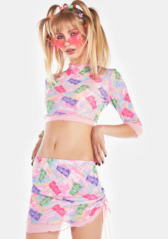 Treats From Wonderland Mesh Skirt Set
