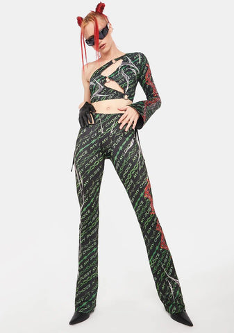 X-Static One Shoulder Tie Top