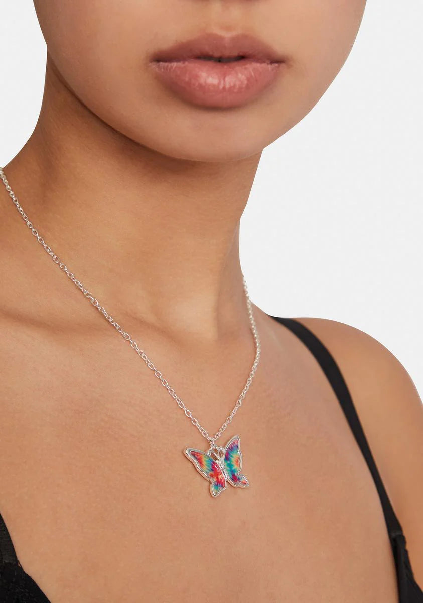Over The Rainbow Butterfly Necklace