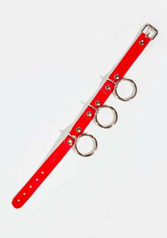 Red Demonia O-Ring Choker Necklace