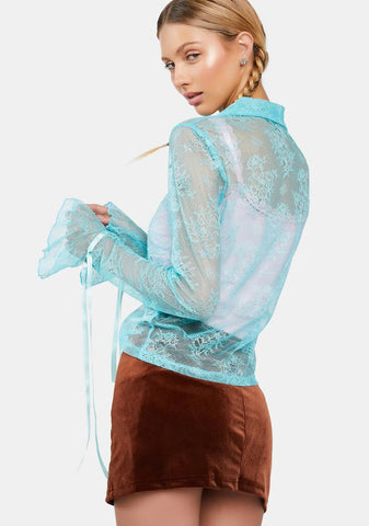 Tide Is High Lace Button Up Shirt