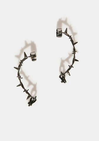 Distortion Barbed Wire Ear Cuffs