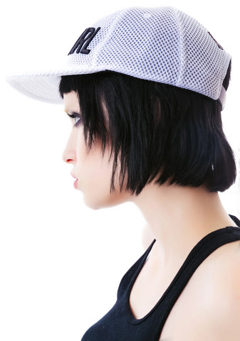 Babygirl White Mesh 6-Panel Cap