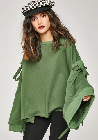 Humble Attitude Cut-Out Sweatshirt