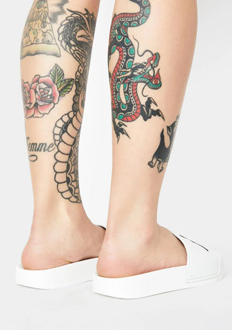 White Authentic Adam 2 Slides