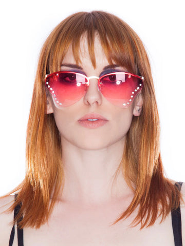 Peekabooda Pink Butterfly Vintage Deadstock Sunglasses