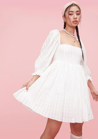 Bliss Off To The Races Babydoll Mini Dress