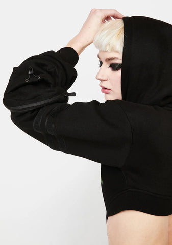 Green Airbrush Techno Hoodie Bodysuit