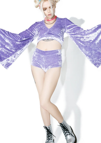 I Got U Babe Velvet Shorts