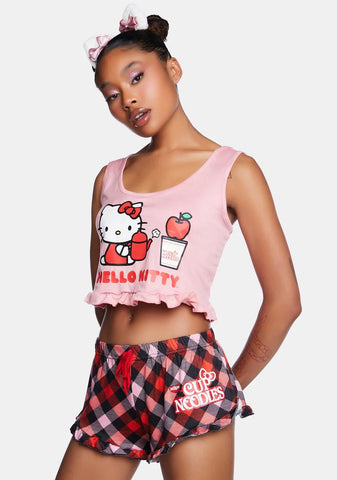 Cup O' Noodles Ruffled Pajama Set