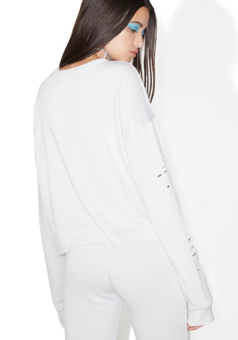 Lose Control Distressed Cutout Top