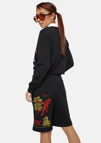 X Playdude Demon Be Gone Sweatshorts