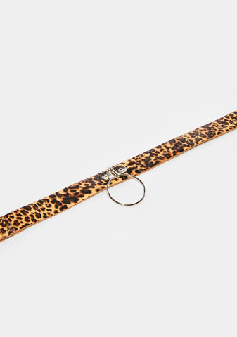 Wild Behavior Leopard O-Ring Choker
