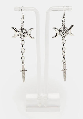 Divine Notion Dagger Drop Earrings