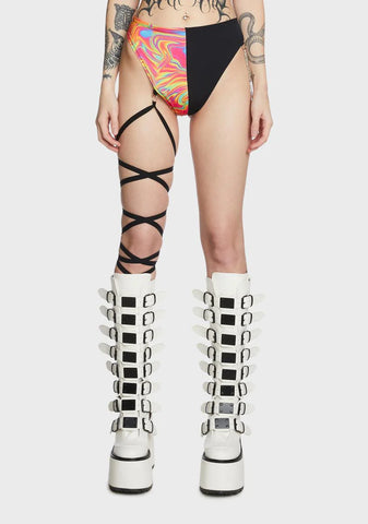 All The Glow Leg Tie Shorts