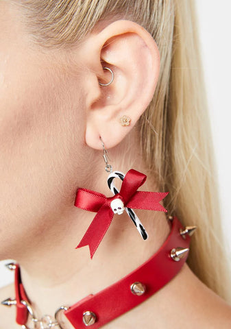 Unjolly Candy Cane Earrings