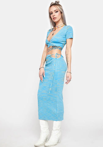 Sky Chasing The Sun Midi Skirt