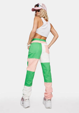 More To Love Patchwork Jeans