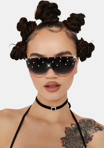 Shine On Me Rhinestone Sunglasses