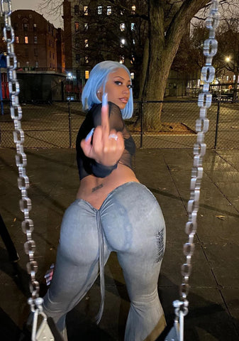 Reverb V-Cut Washed Bell Bottoms