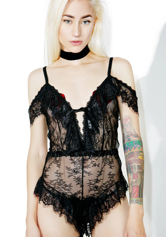 Best Behavior Lace Romper