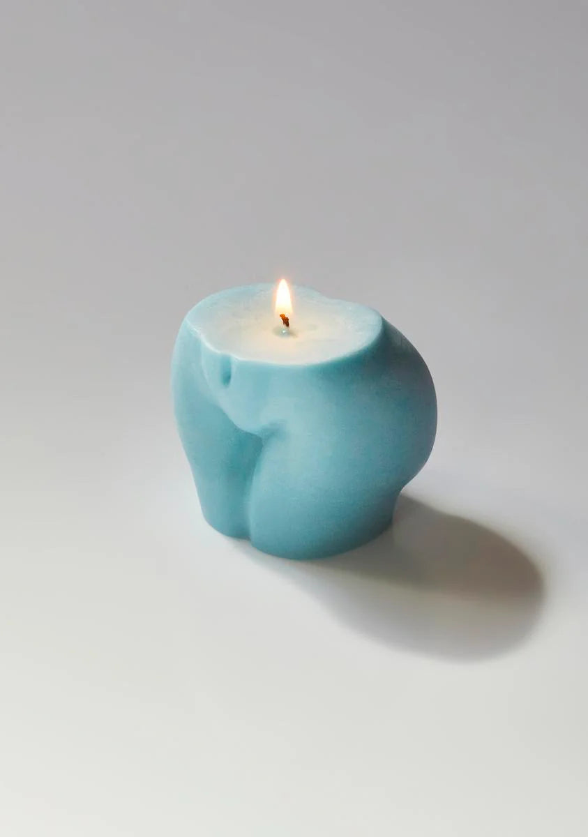 Large Baby Blue Derriere Candle