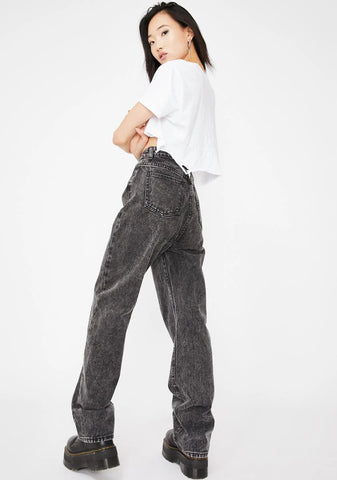 Acid Wash Loose Fit Denim Jeans