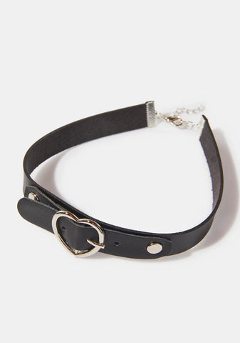 Noir Serious Relationship Heart Choker