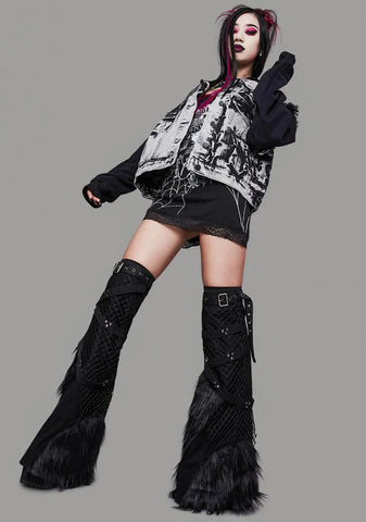 Time Stands Still Bleached Vest Hoodie