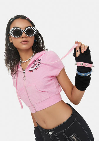 Play By Play Cropped Hoodie