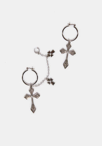 My Confessions Cross Earrings