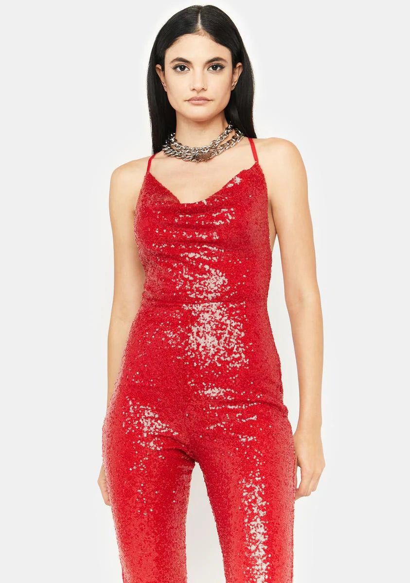Spicy Here For It Sequin Jumpsuit